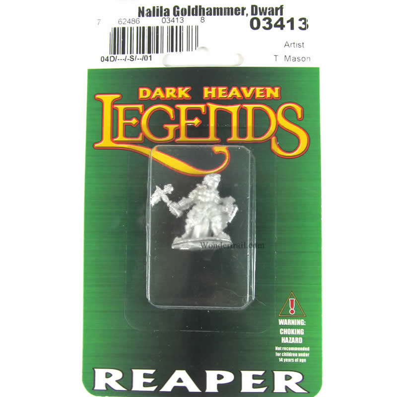 RPR03413 Nalila Goldhammer Female Dwarf Miniature 25mm Heroic Scale (ONLINE ORDER ONLY)
