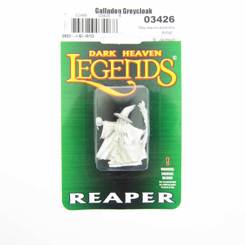 RPR03426 Galladon Greycloak Wizard Miniature 25mm Heroic Scale (ONLINE ORDER ONLY)