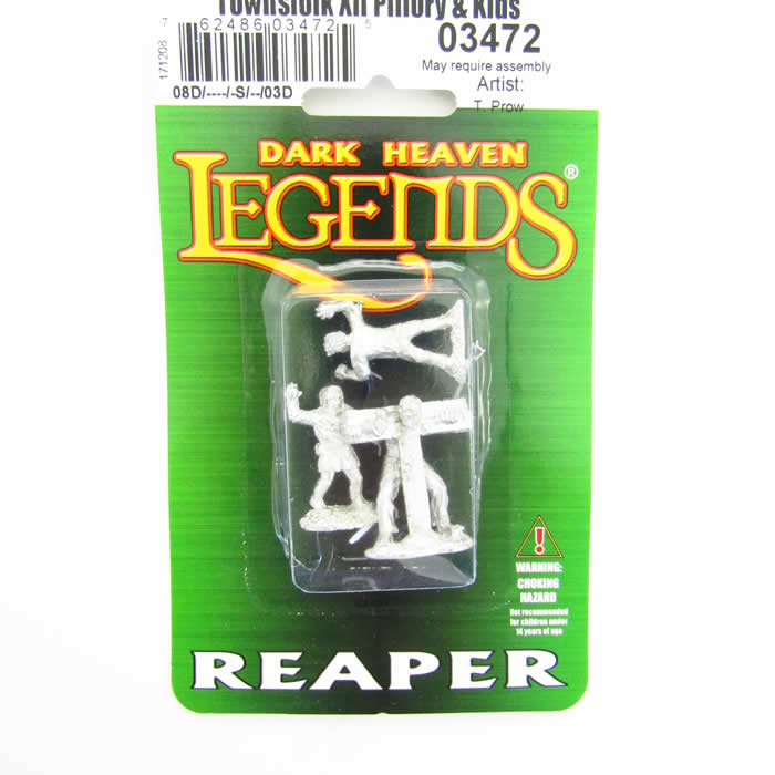 RPR03472 Townsfolk XII Pillory and Kids Miniature 25mm Heroic Scale (ONLINE ORDER ONLY)