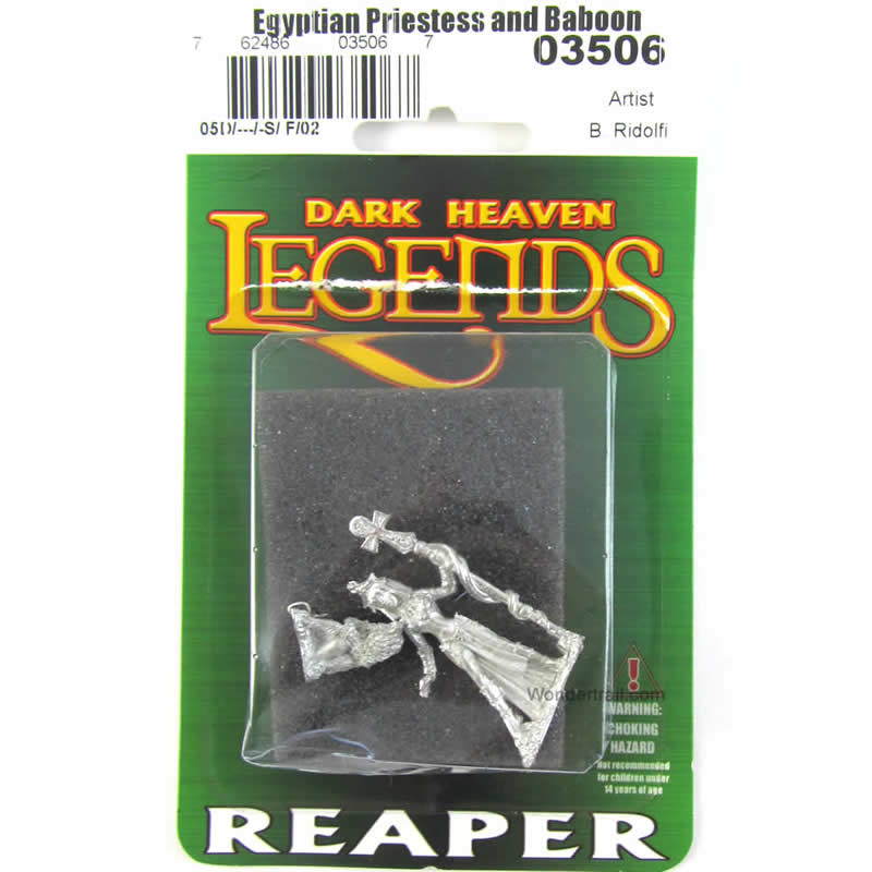 RPR03506 Egyptian Priestess and Baboon Miniature 25mm Heroic Scale (ONLINE ORDER ONLY)