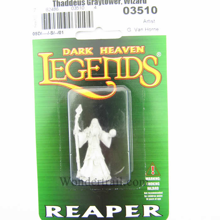 RPR03510 Thaddeus Graytower Wizard Miniature 25mm Heroic Scale (ONLINE ORDER ONLY)