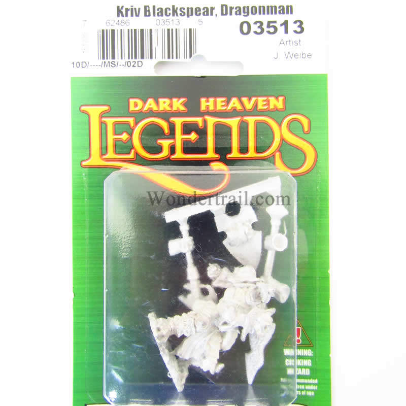 RPR03513 Kriv Blackspear Dragonman Barbarian Miniature 25mm Scale (ONLINE ORDER ONLY)