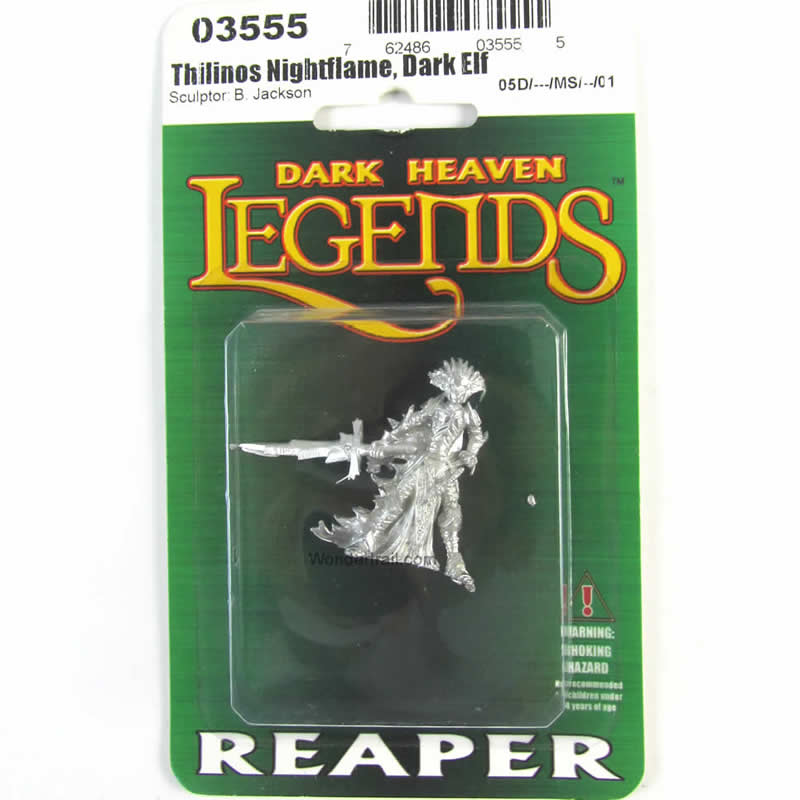RPR03555 Thilinos Nightflame Dark Elf Miniature 25mm Heroic Scale (ONLINE ORDER ONLY)