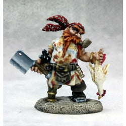RPR03626 Gruff Grimecleaver Dwarf Pirate Cook Miniature 25mm Scale (ONLINE ORDER ONLY)