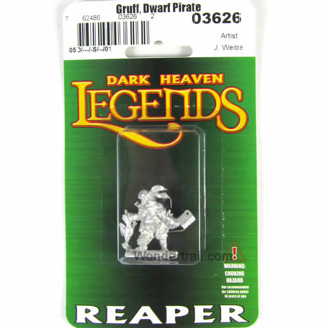 RPR03626 Gruff Grimecleaver Dwarf Pirate Cook Miniature 25mm Scale (ONLINE ORDER ONLY)