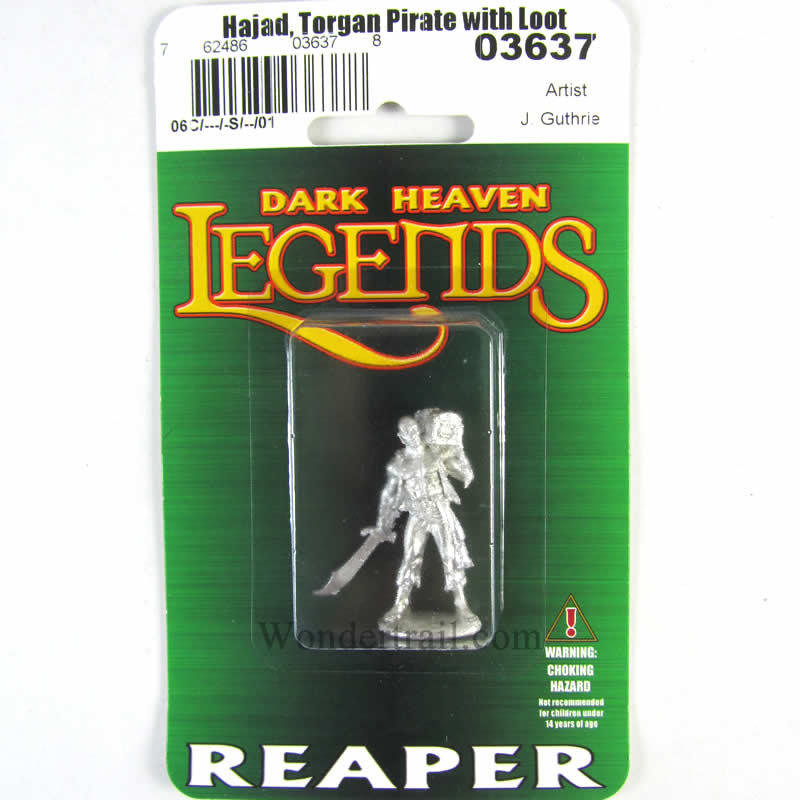 RPR03637 Hajad Torgan Pirate with Loot Miniature 25mm Heroic Scale (ONLINE ORDER ONLY)