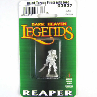 RPR03637 Hajad Torgan Pirate with Loot Miniature 25mm Heroic Scale (ONLINE ORDER ONLY)