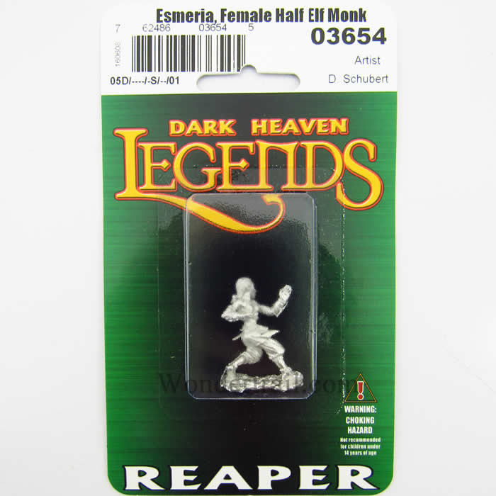 RPR03654 Esmeria Half Elf Monk Miniature 25mm Heroic Scale (ONLINE ORDER ONLY)