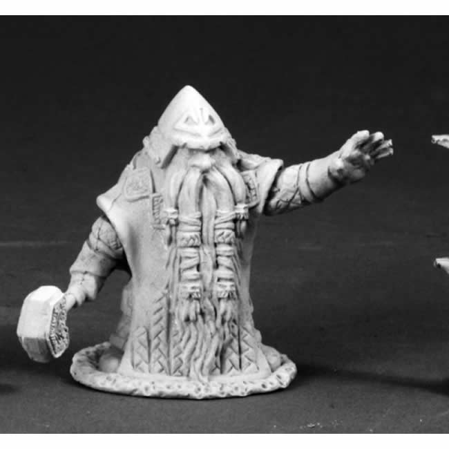 RPR03663 Grimm Grayrune Dwarf Priest Miniature 25mm Heroic Scale (ONLINE ORDER ONLY)