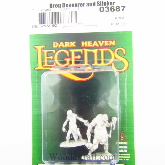 RPR03687 Dreg Devourer and Slinker Miniature 25mm Heroic Scale Dark Heaven Legends Reaper Miniatures (ONLINE ORDER ONLY)