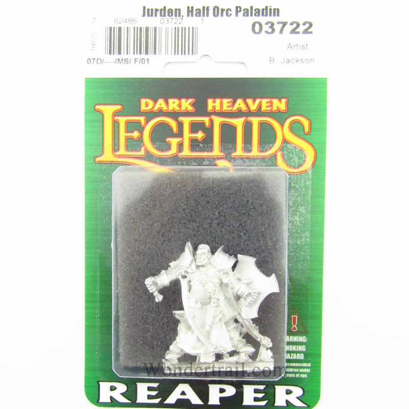 RPR03722 Jurden Half Orc Paladin Miniature 25mm Heroic Scale Dark (ONLINE ORDER ONLY)