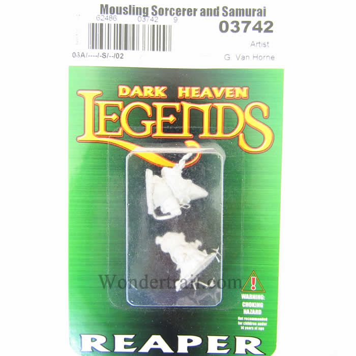 RPR03742 Mousling Sorcerer and Samurai Miniature 25mm Heroic Scale (ONLINE ORDER ONLY)