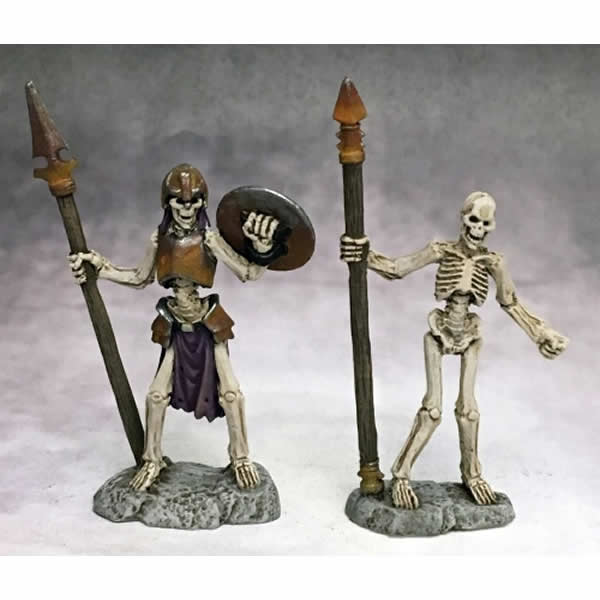 RPR03757 Skeleton Spearmen Set of 2 Miniatures 25mm Heroic Scale (ONLINE ORDER ONLY)