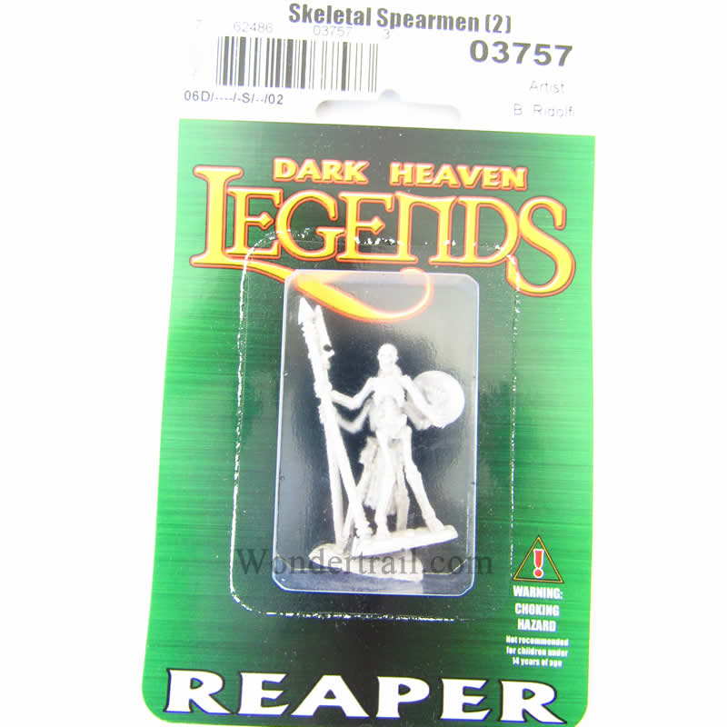 RPR03757 Skeleton Spearmen Set of 2 Miniatures 25mm Heroic Scale (ONLINE ORDER ONLY)