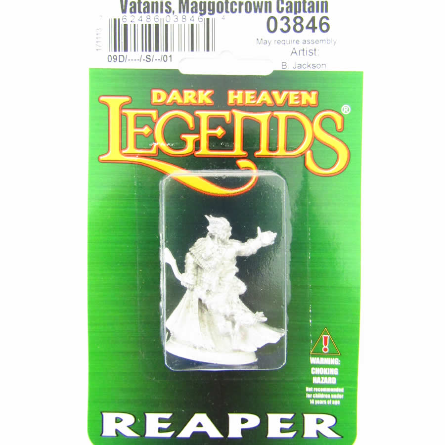 RPR03846 Vatanis Maggotcrown Necromancer Miniature 25mm Heroic Scale (ONLINE ORDER ONLY)