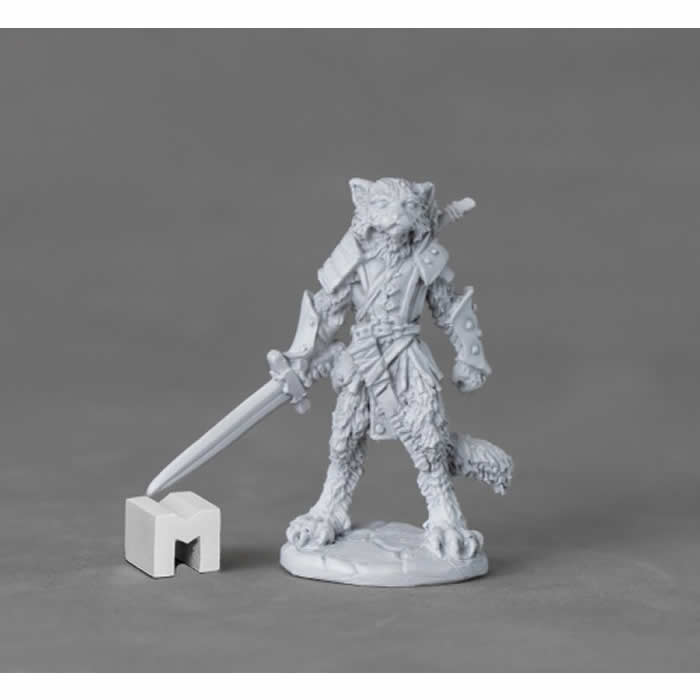 RPR03893 Mal Catfolk Warrior Miniature 25mm Heroic Scale (ONLINE ORDER ONLY)