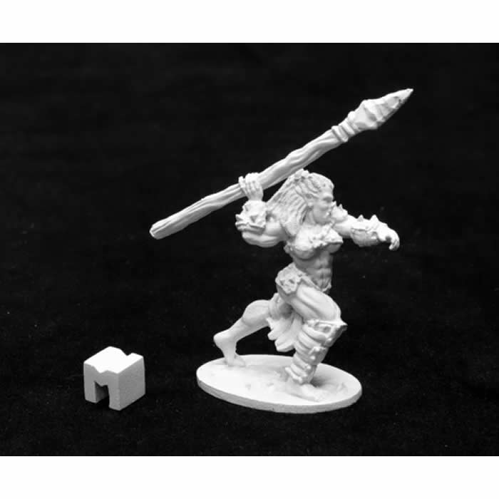 RPR03937 Jade Fire Spearmaiden Miniature 25mm Heroic Scale (ONLINE ORDER ONLY)