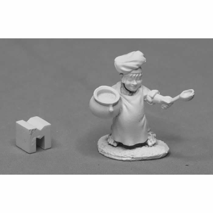 RPR03949 Pudgin Panflour Halfling Cook Miniature 25mm Heroic Scale (ONLINE ORDER ONLY)