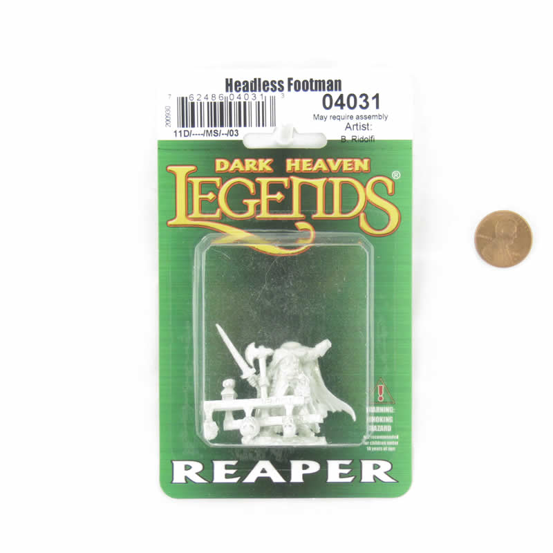 RPR04031 Headless Footman Miniature 25mm Heroic Scale Figure Dark Heaven Legends (ONLINE ORDER ONLY)