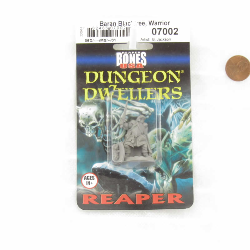 RPR07002A Baran Blacktree Veteran Warrior Miniature 25mm Heroic Scale Figure Dungeon Dwellers (ONLINE ORDER ONLY)
