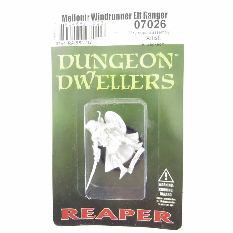 RPR07026 Elf Warrior Miniature Figure 25mm Heroic Scale Dungeon Dwellers Reaper Miniatures (ONLINE ORDER ONLY)
