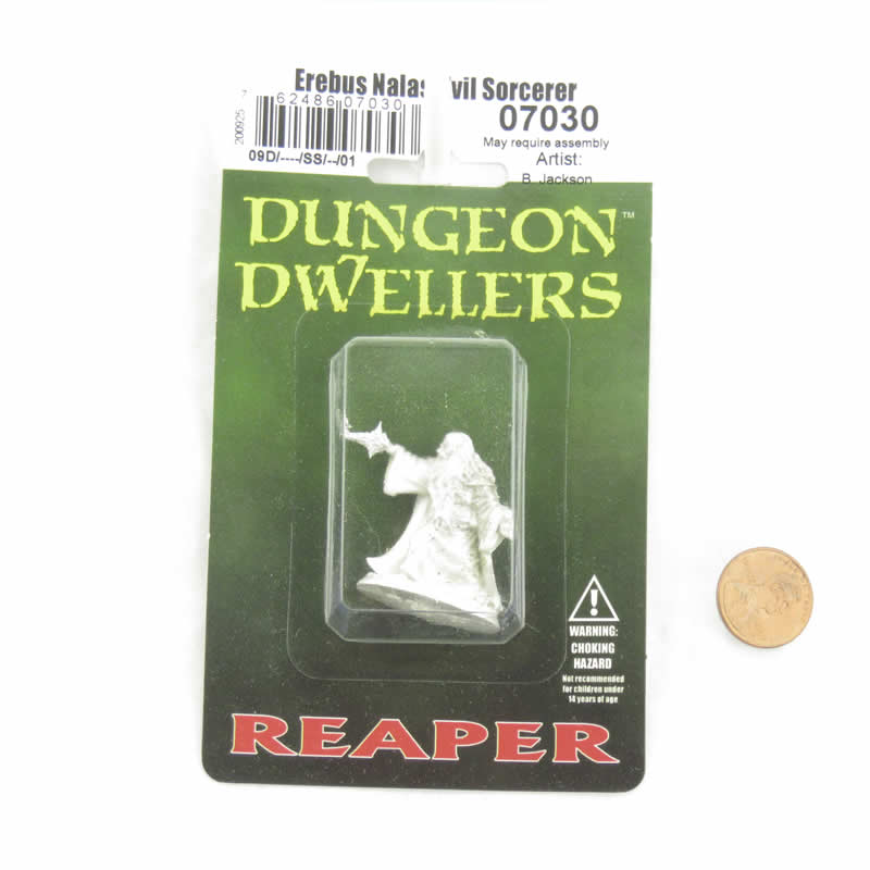 RPR07030 Erebus Nalas Evil Sorcerer Miniature 25mm Heroic Scale Figure Dungeon Dwellers Reaper Miniatures (ONLINE ORDER ONLY)