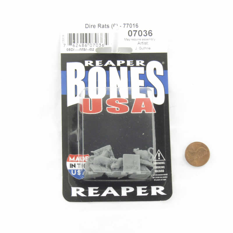RPR07036 Dire Rats Miniature 25mm Heroic Scale Figure Dungeon Dwellers (ONLINE ORDER ONLY)