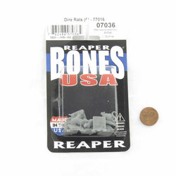 RPR07036 Dire Rats Miniature 25mm Heroic Scale Figure Dungeon Dwellers (ONLINE ORDER ONLY)