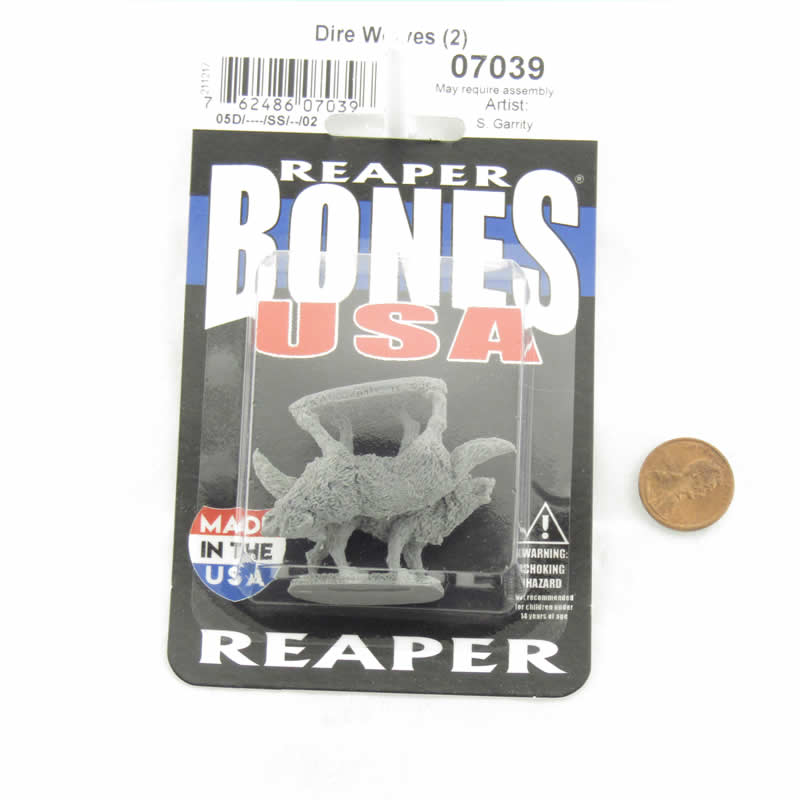 RPR07039 Dire Wolves Miniature 25mm Heroic Scale Figure Dungeon Dwellers (ONLINE ORDER ONLY)