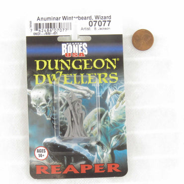 RPR07077 Anuminar Winterbeard Wizard Miniature 25mm Heroic Scale Figure 3D Printed Dungeon Dwellers (ONLINE ORDER ONLY)