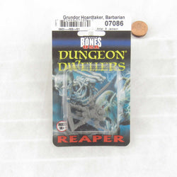 RPR07086 Grundor Hoardtaker Barbarian Miniature 25mm Heroic Scale Figure Dungeon Dwellers (ONLINE ORDER ONLY)