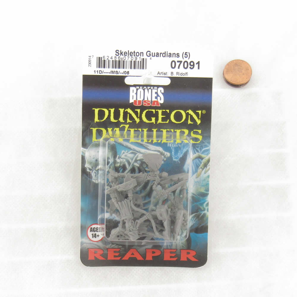 RPR07091A Skeleton Guardians Miniature 25mm Heroic Scale Figure Dungeon Dwellers Reaper Miniatures (ONLINE ORDER ONLY)