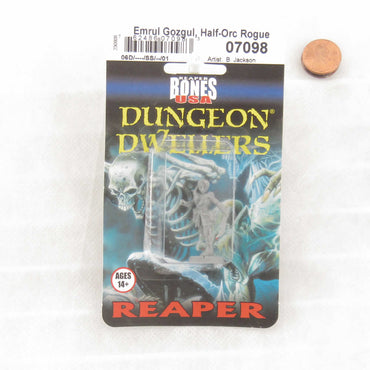 RPR07098A  Emrul Gozgul Half-Orc Rogue Miniature 25mm Heroic Scale Figure 3D Printed Dungeon Dwellers (ONLINE ORDER ONLY)