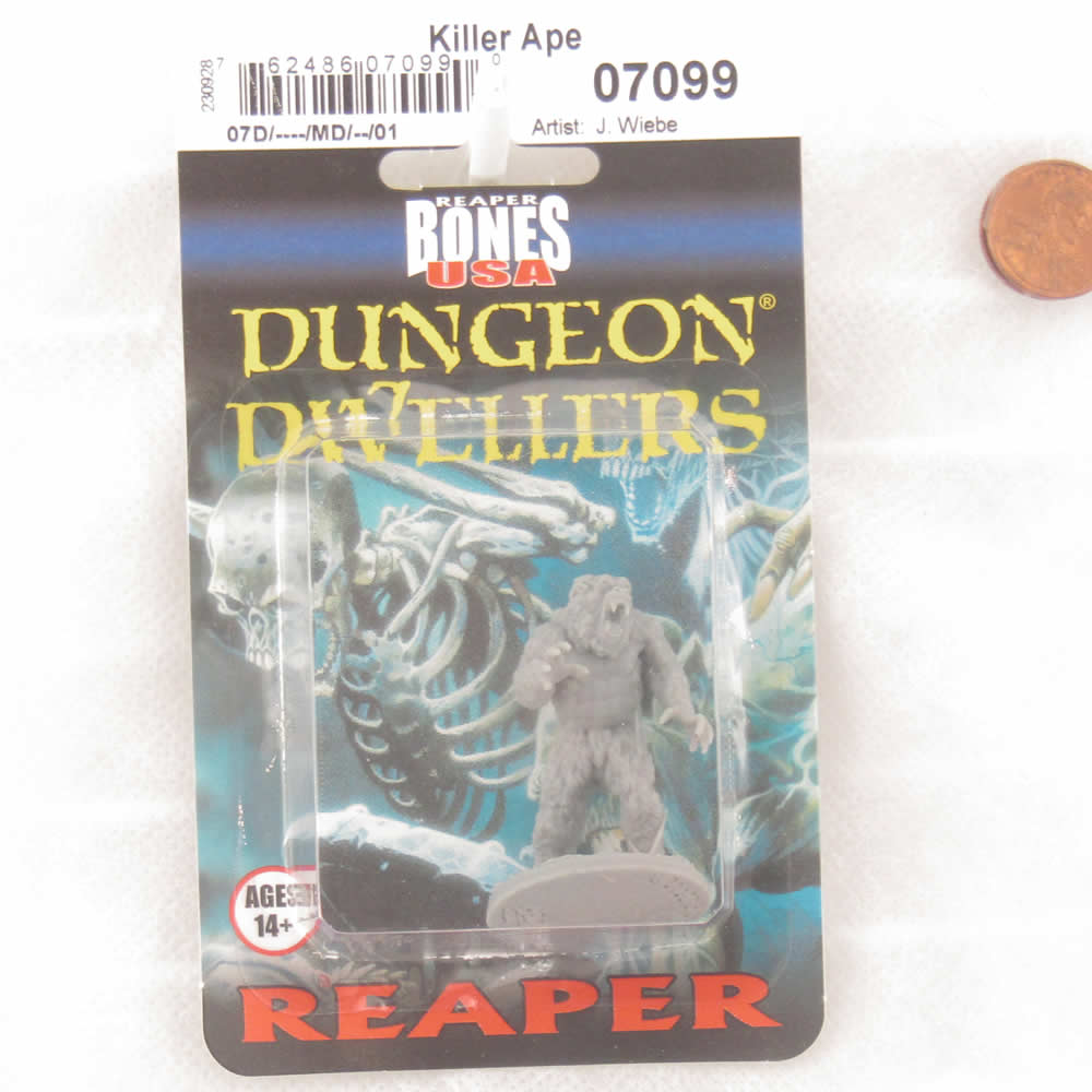 RPR07099 Killer Ape Miniature 25mm Heroic Scale Figure 3D Printed Dungeon Dwellers (ONLINE ORDER ONLY)
