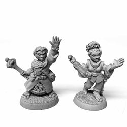RPR07103 Halfling Cleric and Bard Miniature 25mm Heroic Scale Figure Dungeon Dwellers (ONLINE ORDER ONLY)
