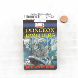 RPR07103 Halfling Cleric and Bard Miniature 25mm Heroic Scale Figure Dungeon Dwellers (ONLINE ORDER ONLY)