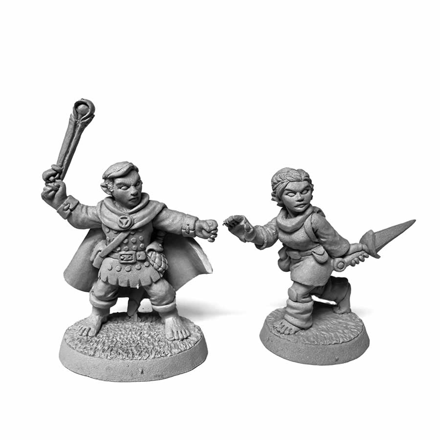 RPR07104 Halfling Ranger and Rogue Miniature 25mm Heroic Scale Figure Dungeon Dwellers (ONLINE ORDER ONLY)