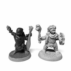 RPR07105 Halfling River Witch and Druid Miniature 25mm Heroic Scale Figure Dungeon Dwellers (ONLINE ORDER ONLY)