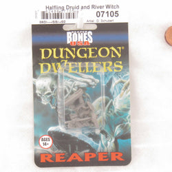 RPR07105 Halfling River Witch and Druid Miniature 25mm Heroic Scale Figure Dungeon Dwellers (ONLINE ORDER ONLY)