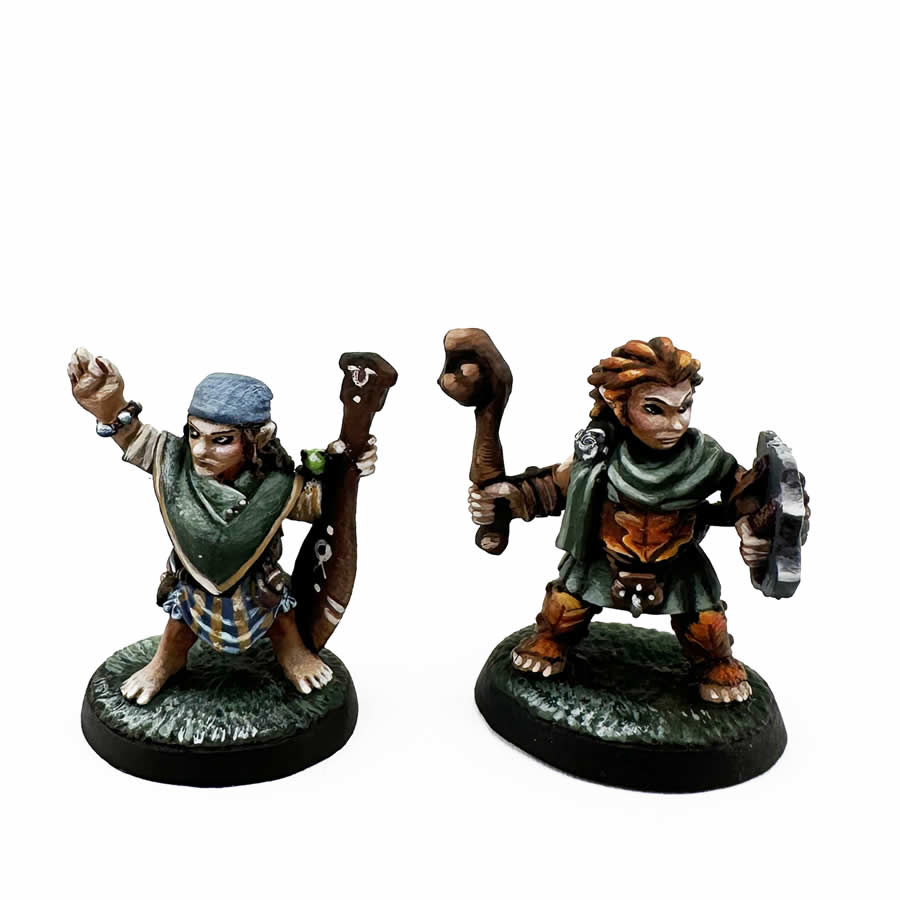 RPR07105 Halfling River Witch and Druid Miniature 25mm Heroic Scale Figure Dungeon Dwellers (ONLINE ORDER ONLY)