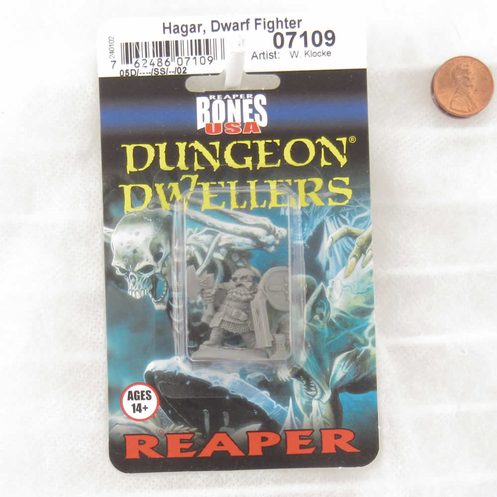RPR07109 Hagar Dwarf Fighter Miniature 25mm Heroic Scale Figure Dungeon Dwellers (ONLINE ORDER ONLY)