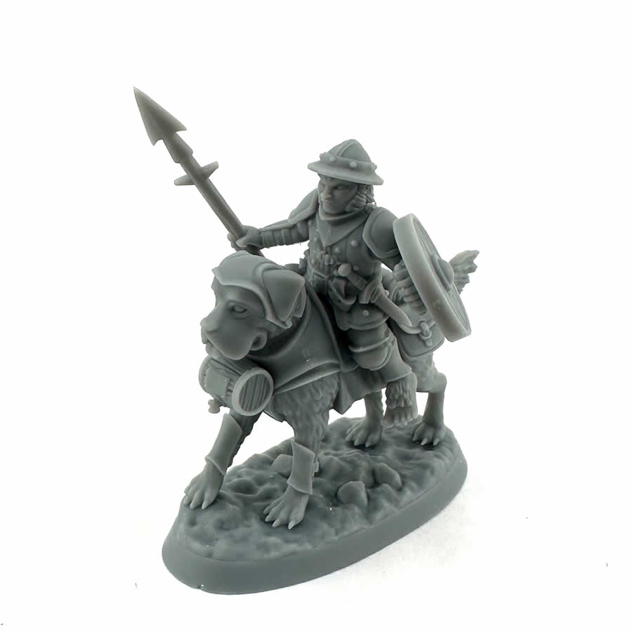 RPR07114 Male Halfling Dog Rider Miniature 25mm Heroic Scale Figure Dungeon Dwellers (ONLINE ORDER ONLY)