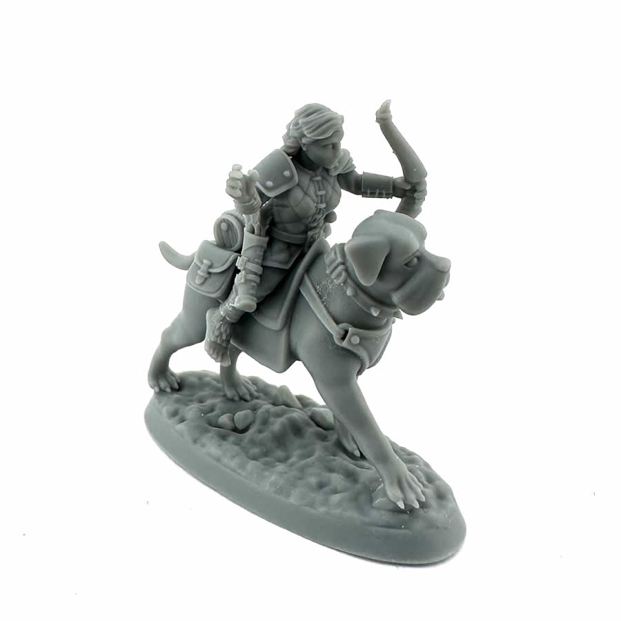 RPR07115 Female Halfling Dog Rider Miniature 25mm Heroic Scale Figure Dungeon Dwellers (ONLINE ORDER ONLY)