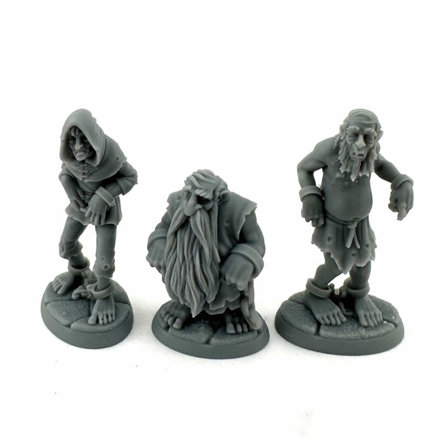 RPR07122 Townsfolk Prisoners Miniature 25mm Heroic Scale Figure Dungeon Dwellers (ONLINE ORDER ONLY)