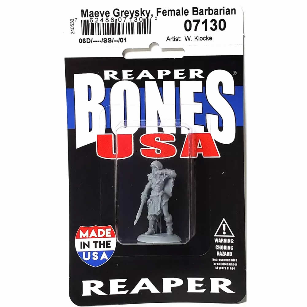 RPR07130 Maeve Greysky Female Barbarian Miniature 25mm Heroic Scale Figure Dungeon Dwellers (ONLINE ORDER ONLY)