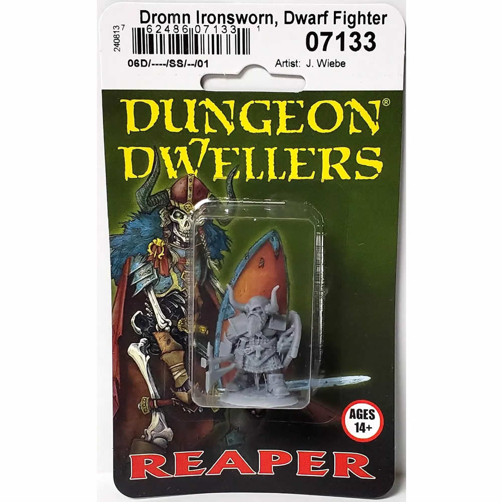 RPR07133 Dromn Ironsworn Dwarf Warrior Miniature 25mm Heroic Scale Figure Dungeon Dwellers (ONLINE ORDER ONLY)