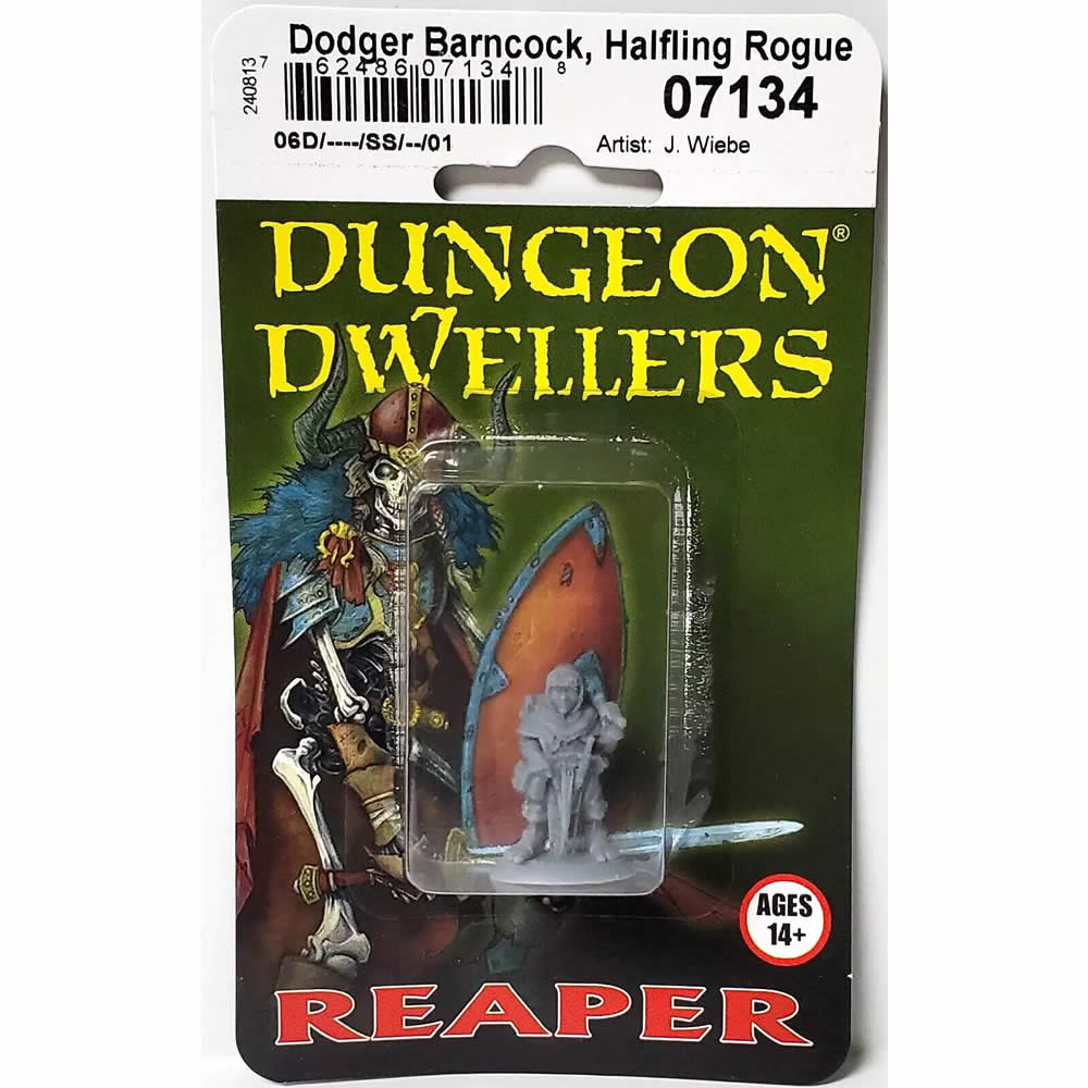 RPR07134 Dodger Barncock Halfling Rogue Miniature 25mm Heroic Scale Figure Dungeon Dwellers (ONLINE ORDER ONLY)