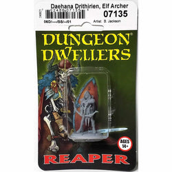 RPR07135 Daehana Drithirien Elf Fighter Miniature 25mm Heroic Scale Figure Dungeon Dwellers (ONLINE ORDER ONLY)
