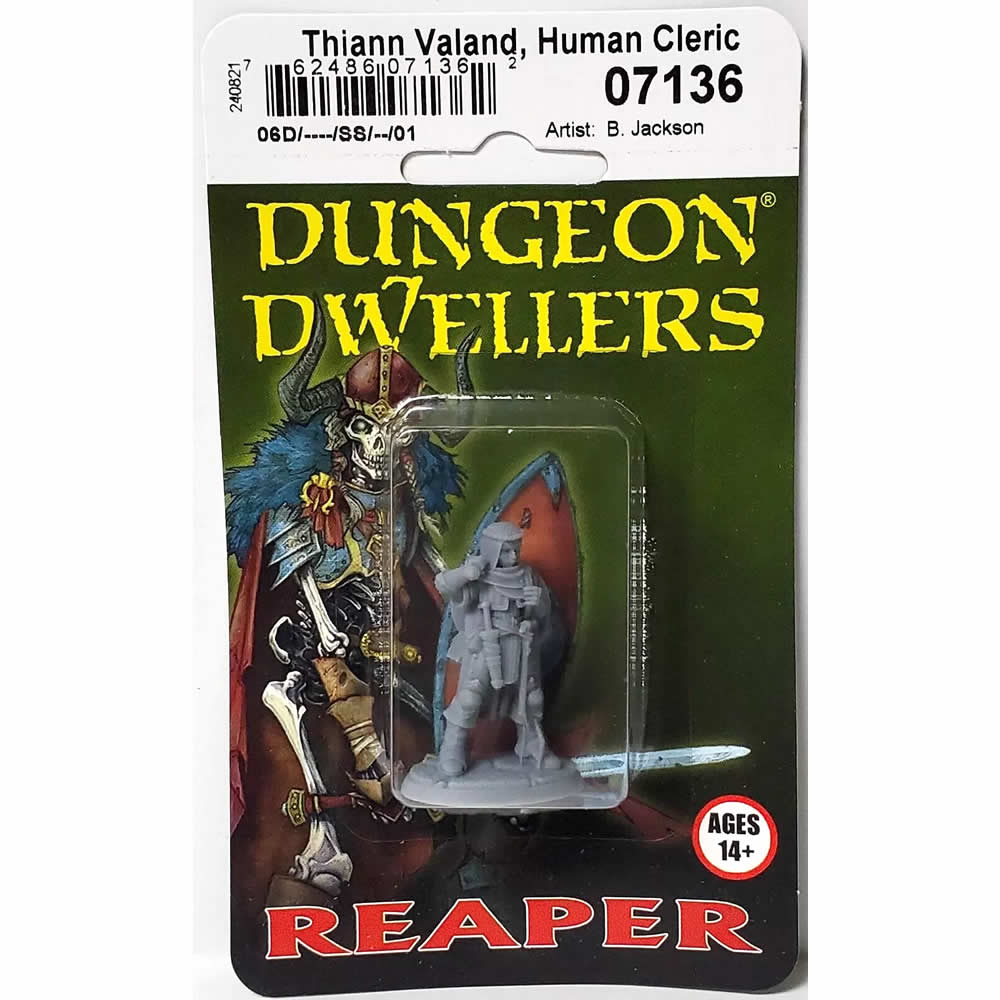RPR07136 Thiann Valand Human Cleric Miniature 25mm Heroic Scale Figure Dungeon Dwellers (ONLINE ORDER ONLY)