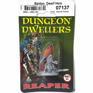 RPR07137 Baldon Dwarf Hero Miniature 25mm Heroic Scale Figure Dungeon Dwellers (ONLINE ORDER ONLY)